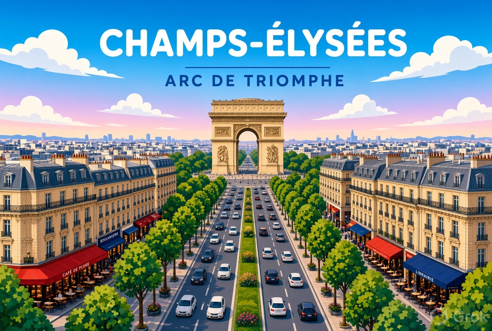 Champs-Élysées and Arc de Triomphe