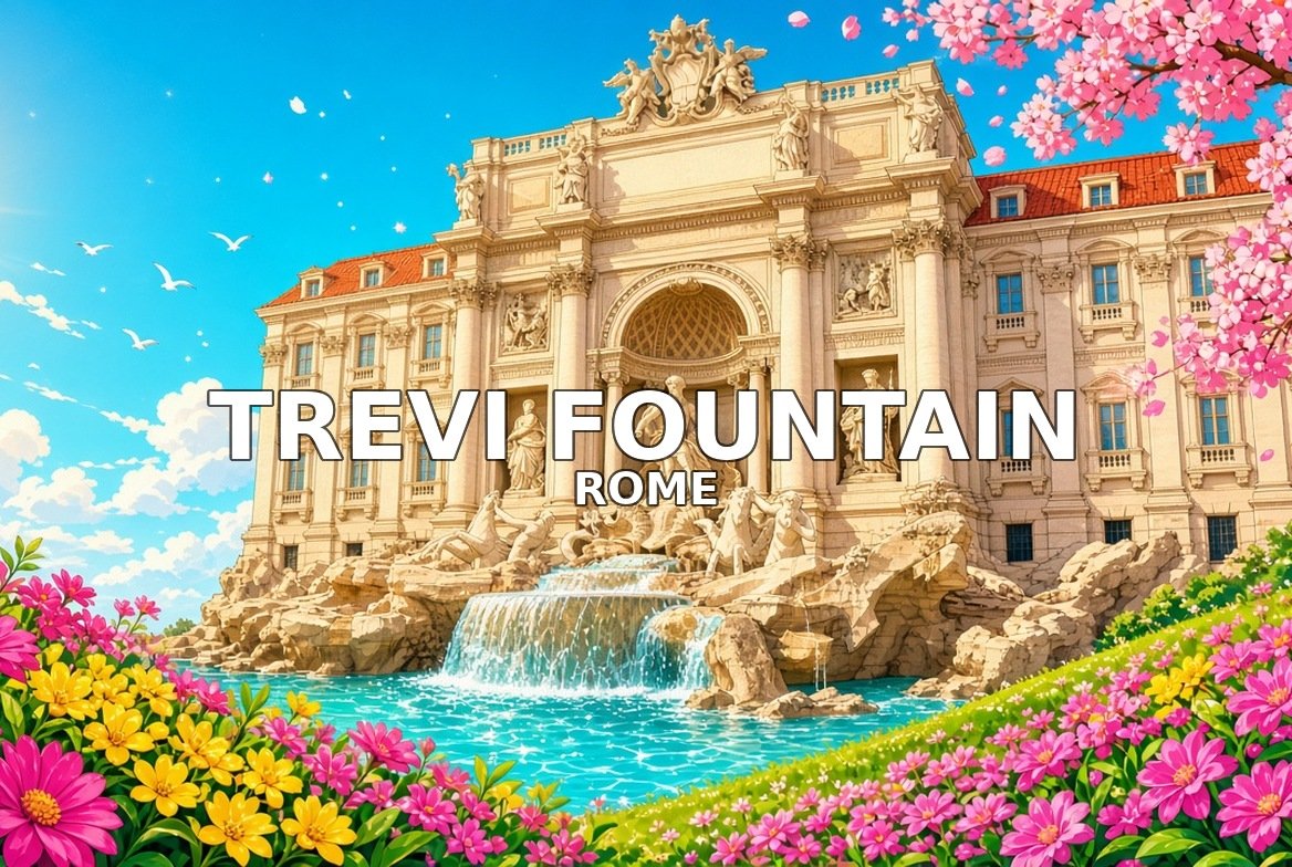Rome walking tour: Trevi Fountain