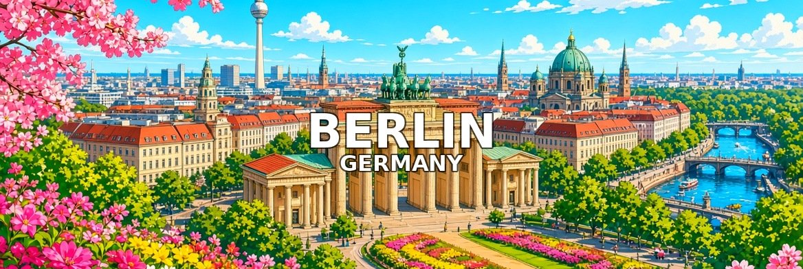 Berlin walking tour banner: the Brandenburg Gate on Pariser Platz