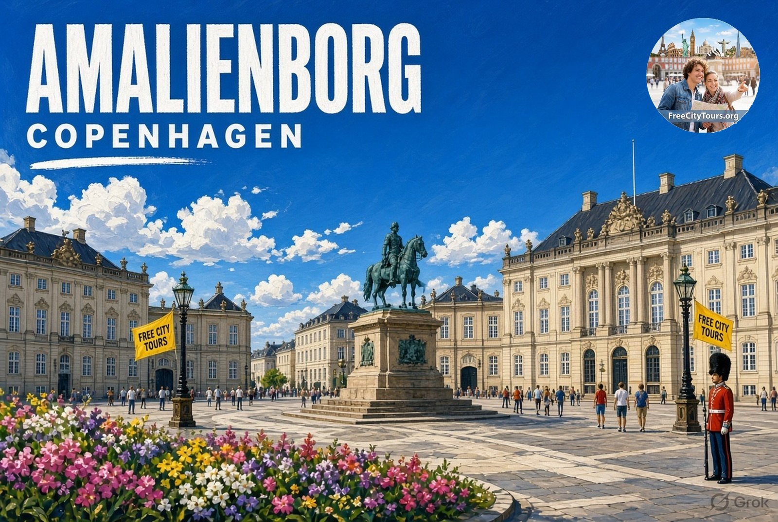 Copenhagen walking tour: Amalienborg