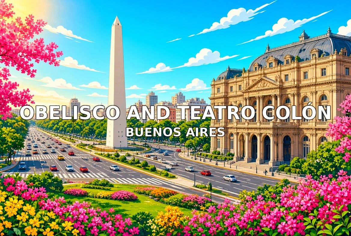 Obelisco and Teatro Colón
