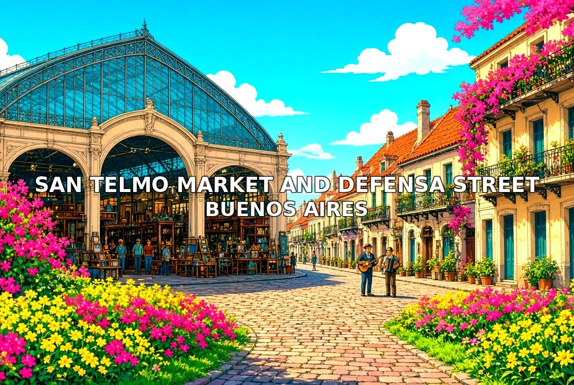 San Telmo Market and Defensa Street