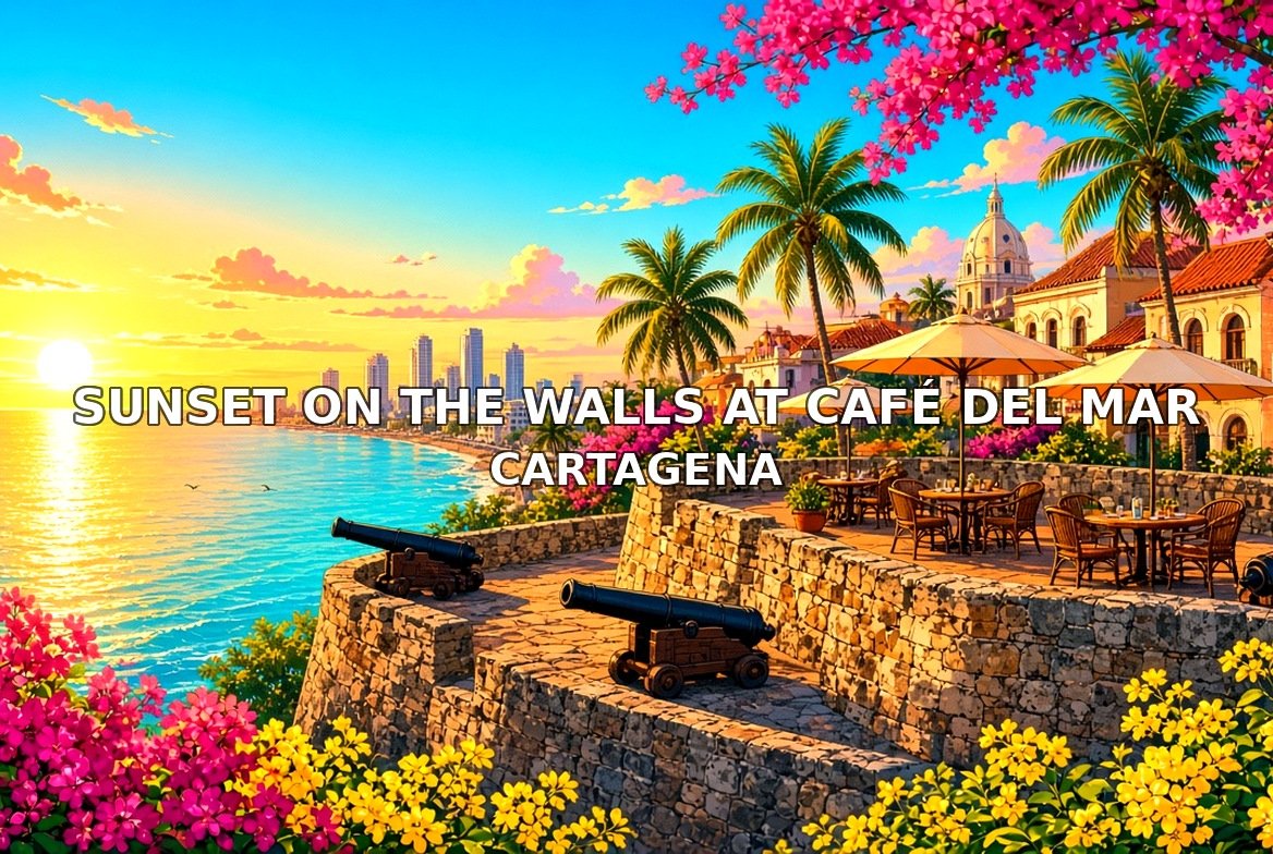 Sunset on the Walls at Café del Mar
