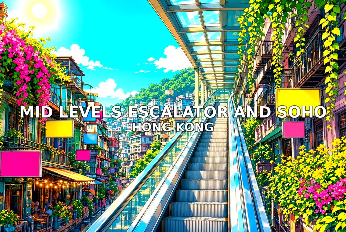Mid Levels Escalator and SoHo Hong Kong