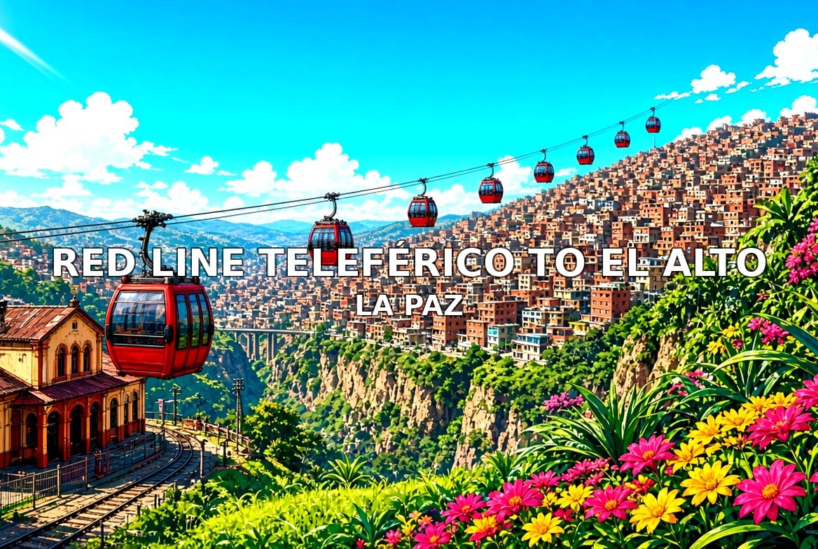 Red Line Teleférico to El Alto