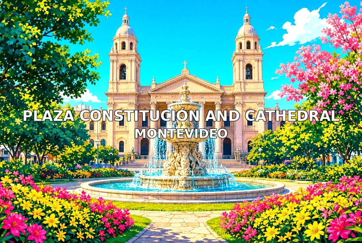Plaza ConstituciÃ³n and Cathedral Montevideo