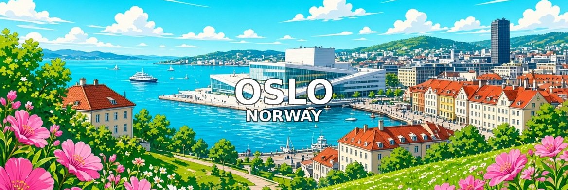 Oslo walking tour banner: the Opera House on the Oslo fjord