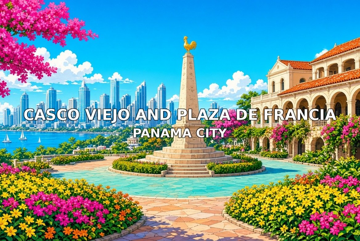 Casco Viejo and Plaza de Francia Panama City
