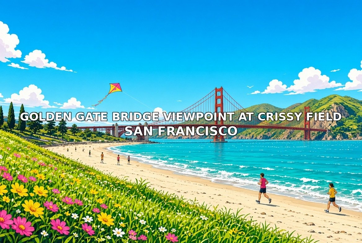 Golden Gate Bridge Viewpoint at Crissy Field San Francisco