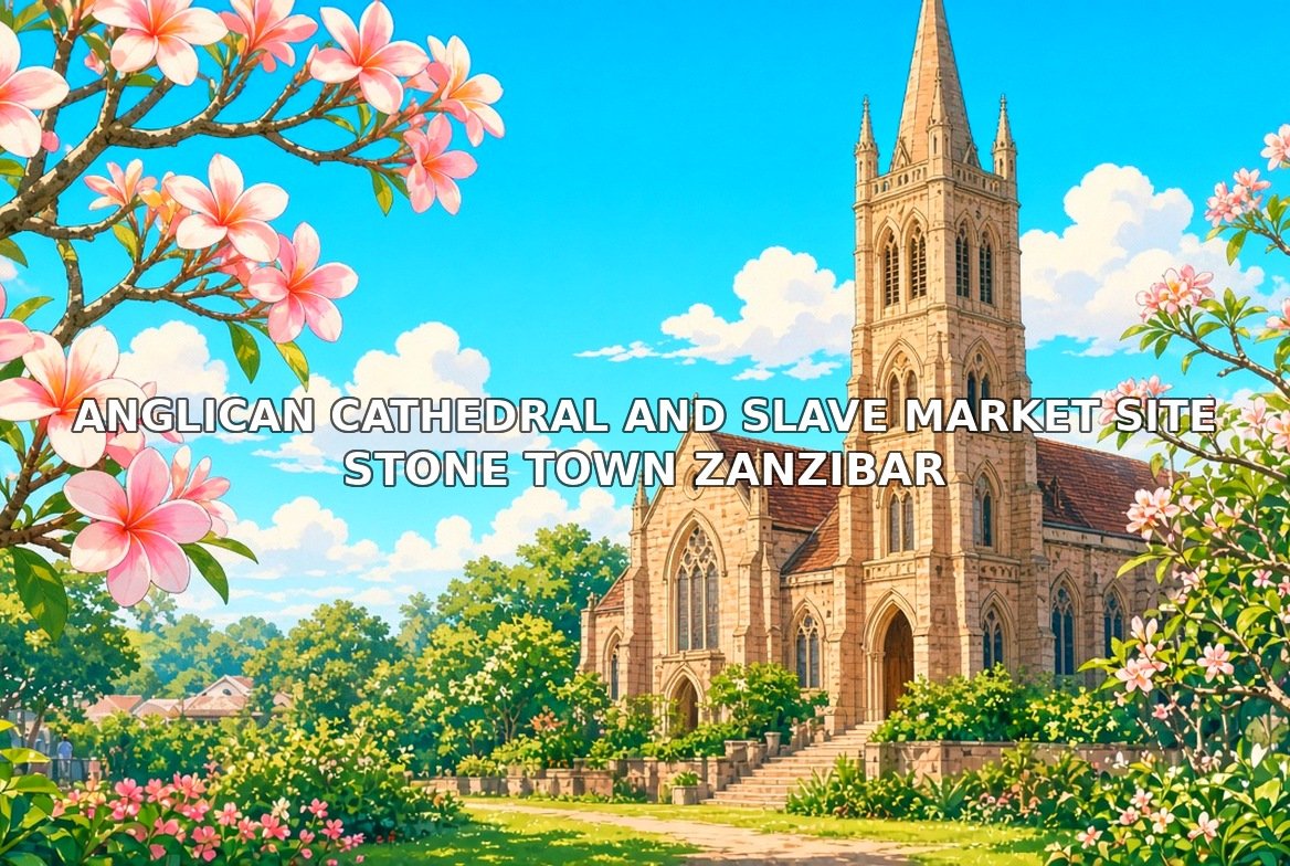 Anglican Cathedral and Slave Market Site Stone Town Zanzibar