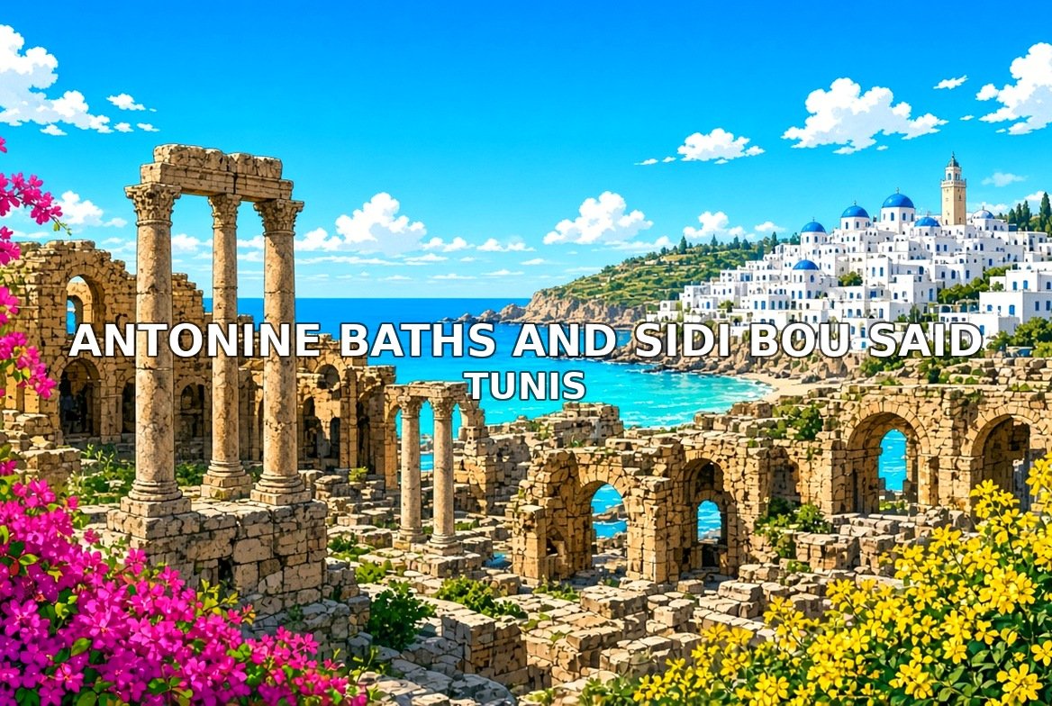 Antonine Baths and Sidi Bou Said Tunis