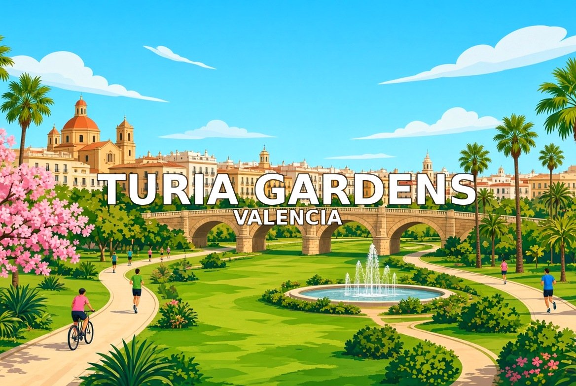 Valencia walking tour: Turia Gardens