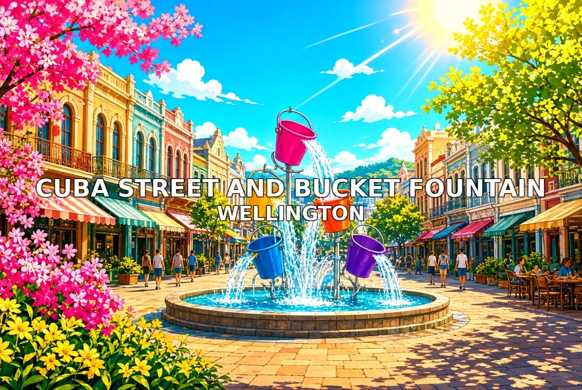 Cuba Street and Bucket Fountain Wellington
