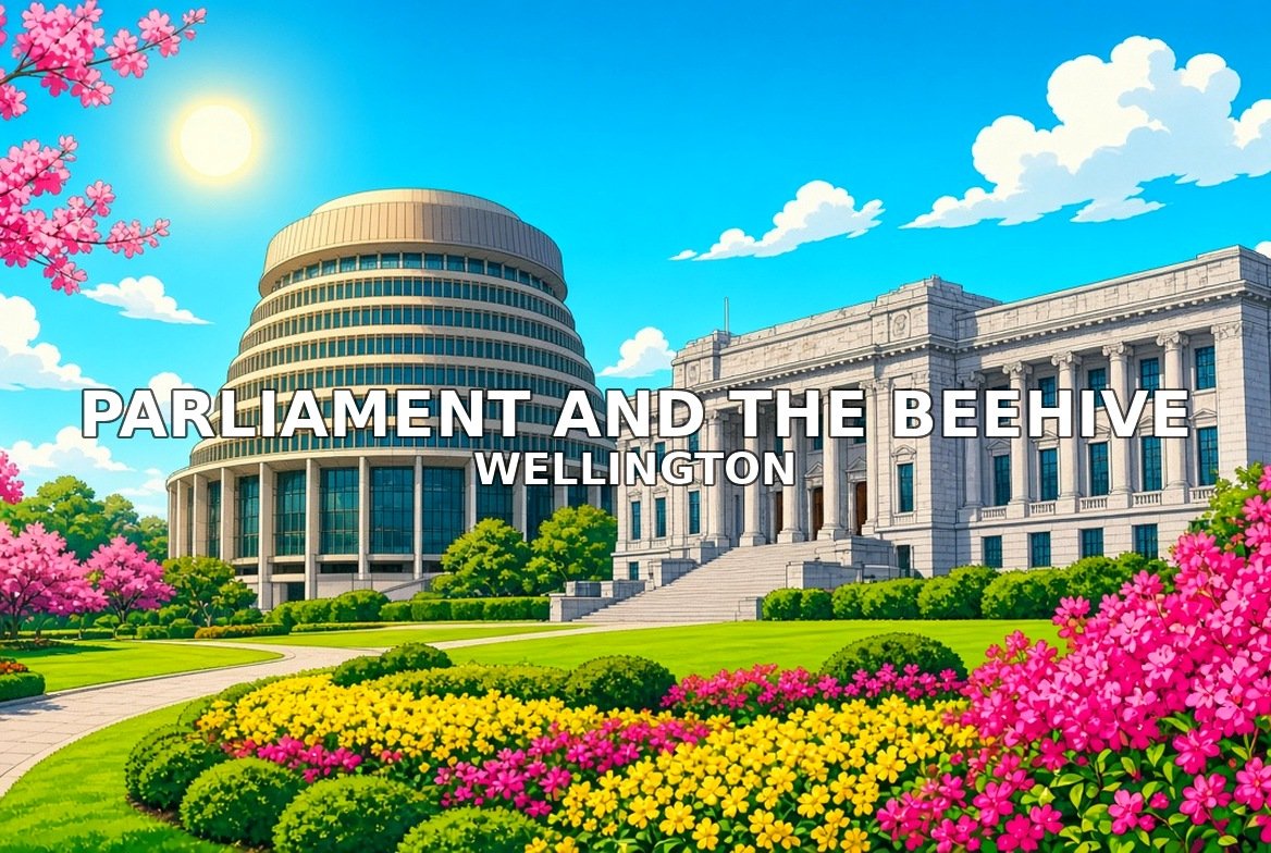 Parliament and the Beehive Wellington